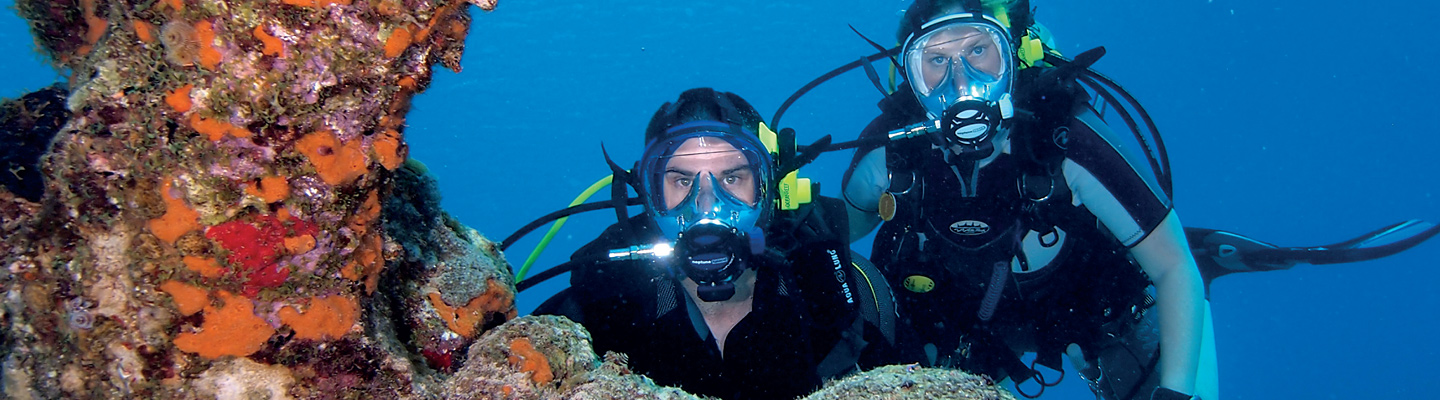 Dive with an Ocean Reef Full Face IDM (Integrated Diving Mask) Key Largo header image