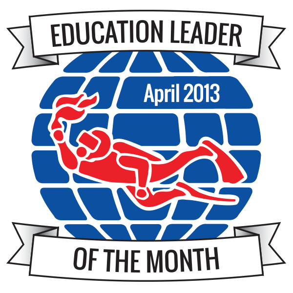 PADI Education Leader of the Month April 2013 image