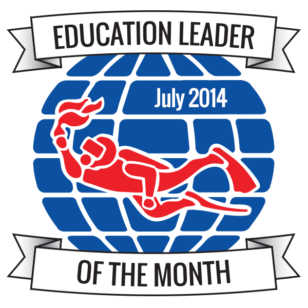 PADI Education Leader of the Month July 2014 image