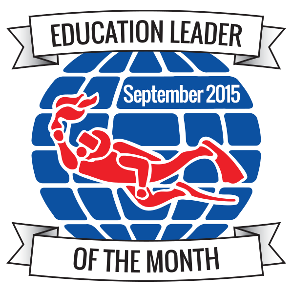 Joshua PADI Education Leader of the Month September 2015 image