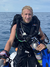 Photograph of Jake Holzapfel, in Key Largo, Florida Keys